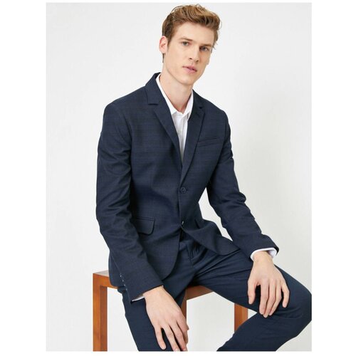 Koton Pocket Detailed Button Check Blazer Jacket Slike