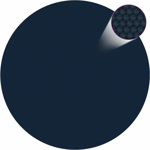 vidaXL Plavajoča PE solarna folija za bazen 356 cm črna in modra