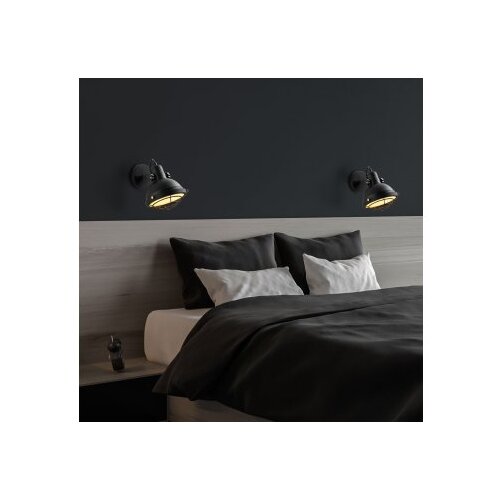 Opviq vall lamp zidna crna lampa spoly 13803 Slike