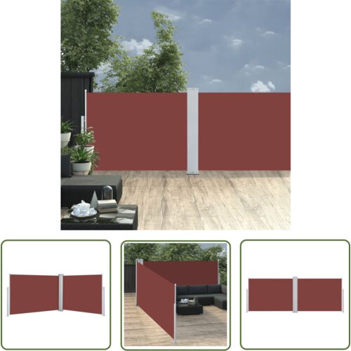  The Living Store Zložljiva stranska tenda rjava 120x1000 cm - Stranska Tenda, (21743492) Cene