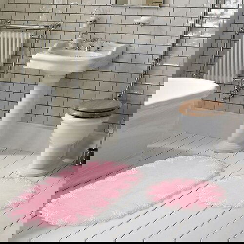 Zara pink pink bathmat set (2 pieces) Cene