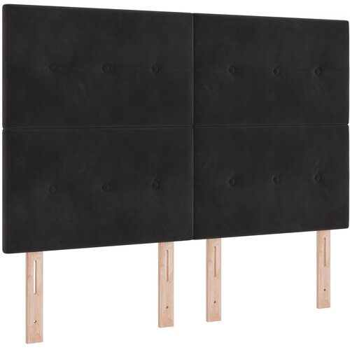 VidaXL Uzglavlje s tipkama crno 140 cm bar&amp;scaron;un Slike