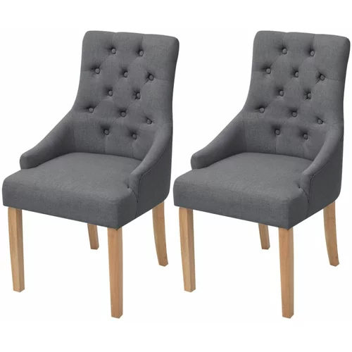  Blagovaonske stolice od tkanine 2 kom tamnosive