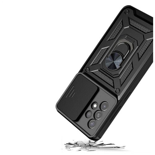 Onasi Silikonski ovitek Armor Ring z za&amp;scaron;čito kamere za Samsung Galaxy A53 - črn Slike