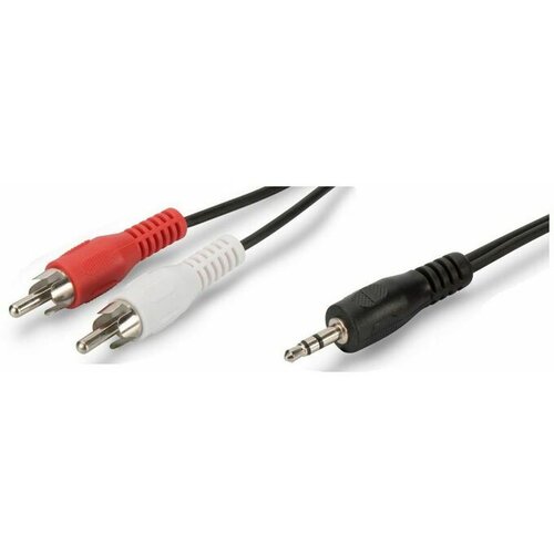 Digitus AK-510300-050-S utičnica / Cinch audio priključni kabel [1x 3,5 mm banana utikač - 2x muški cinch konektor] 5.00 m crna jednostruko oklopljeni kabel, okrugli Cijene