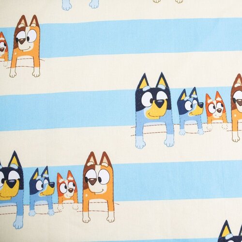 Jerry Fabrics Modra bombažna otro&amp;scaron;ka posteljnina za otro&amp;scaron;ko posteljico 100x135 cm Bluey &amp;ndash; Slike