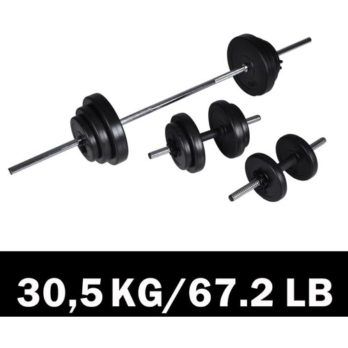  Šipka i 2 seta utega 30,5kg Cene
