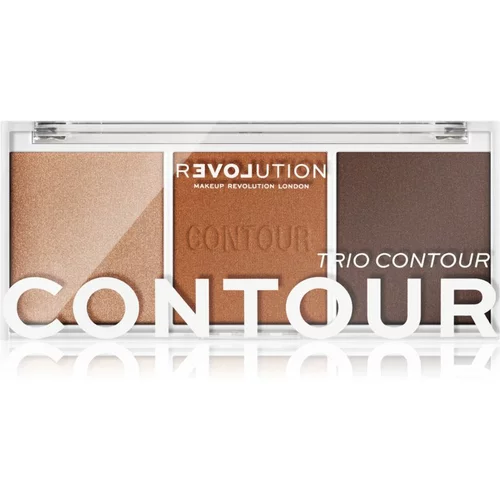 Revolution Relove colour Play Contour Trio paleta za konturiranje lica 6 g nijansa Bronze Sugar