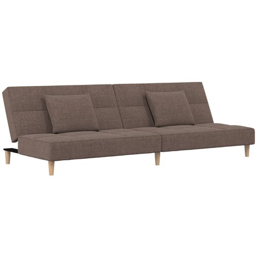 vidaXL Kavč dvosed z ležiščem in dvema blazinama taupe blago, (21038177) Cene
