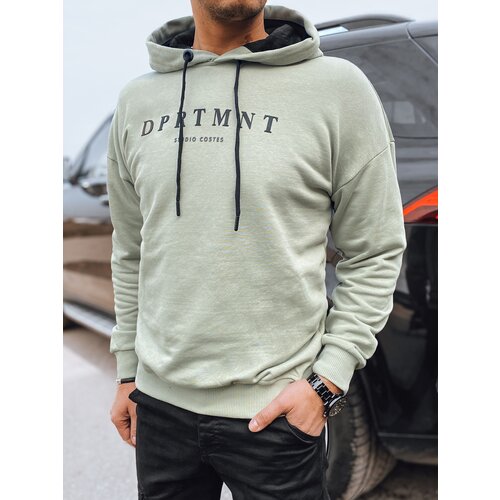 DStreet Bluza męska z nadrukiem oliwkowa Cene