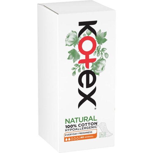 Kotex Natural Normal Everyday Freshness Liners dnevni vložki 40 kos Slike