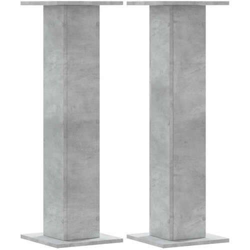  Stalci za biljke 2 kom siva boja betona 30 x 30 x 95 cm drveni Slike