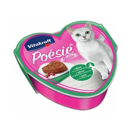 Vitakraft cat poesie divljač & brusnica u gelu 85g hrana za mačke Slike