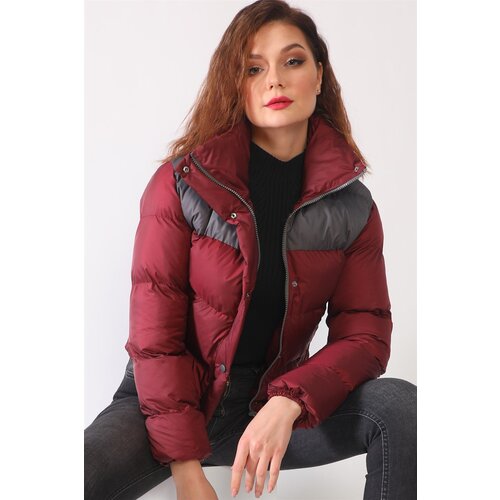 Dewberry Z6649 WOMEN'S COAT-BURGUNDY-ANTHRACITE Cene