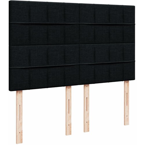  Krevet s oprugama i madracem crni 140 x 190 cm od tkanine Slike