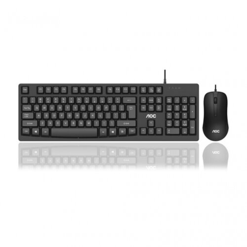 AOC KM150 crni komplet tastatura+optički miš 600dpi Slike