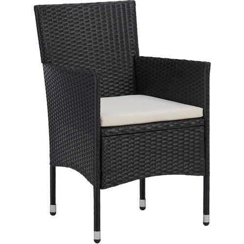 Maison Chic Vrtni jedilni stoli - Stol za vrt 2 kosa poli ratan črne barve JS284, (21877492) Cene