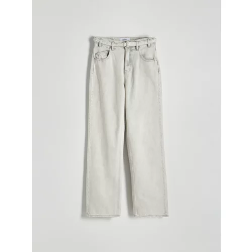 Reserved - LADIES` JEANS TROUSERS - light grey