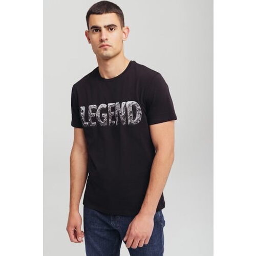 Legendww crna mu&amp;scaron;ka majica sa printom 256-6396-9156-0600 Slike