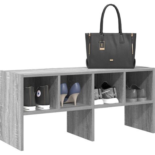 vidaXL Regal za čevlje zložljiva siva sonoma 89,5x30x40 cm Cene