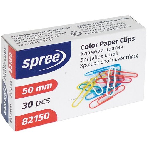  Sponka spree barvna plastificirana 50/30 82150 SPREE Cene