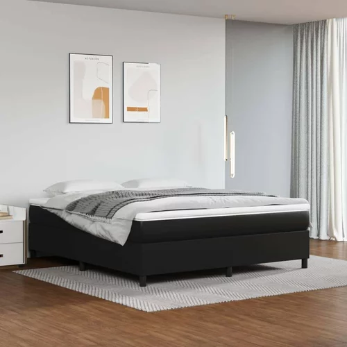  Box spring posteljni okvir črn 180x200 cm umetno usnje, (20737786)