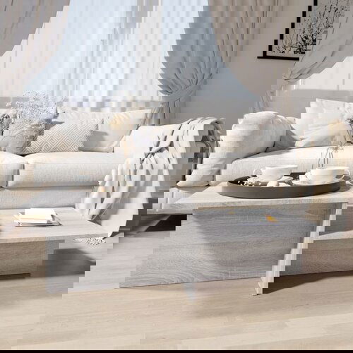 vidaXL Stolić za kavu sivi hrast 111,5 x50 x 33 cm konstruirano drvo Cijene