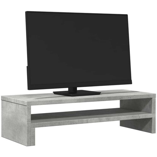 VidaXL Stalak za monitor siva boja betona 54x22x15 cm drveni Slike