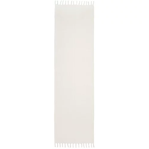 Westwing Collection bijela ručno tkana pamučna staza Agneta, 70 x 250 cm