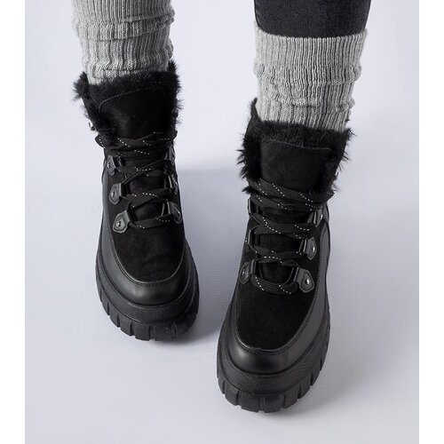 D/CEO Gemre Cervantes black ankle boots with chunky sole Slike