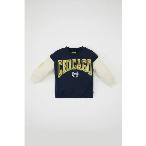 Defacto Baby Boy Crew Neck Printed Sweatshirt