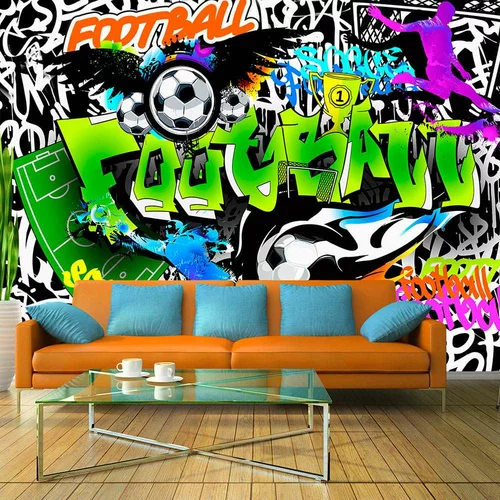  tapeta - Football Graffiti 100x70