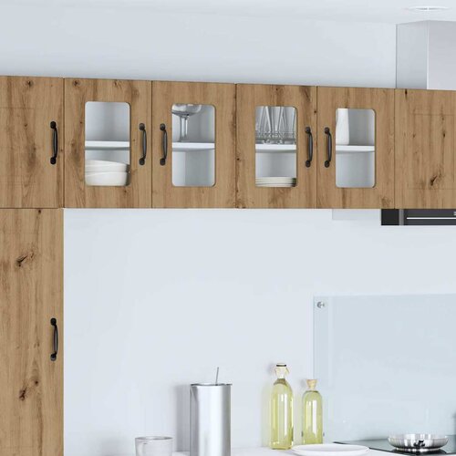 vidaXL Stenska kuhinjska omarica 2 pcs Umetni hrast 60 x 31 x 40 cm Cene