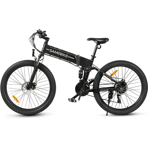 Samebike električno kolo LO26-II-FT - 500W motor 48V12.5AH baterija 45KM dosega mehanska disk zavora - črna, (21311915)