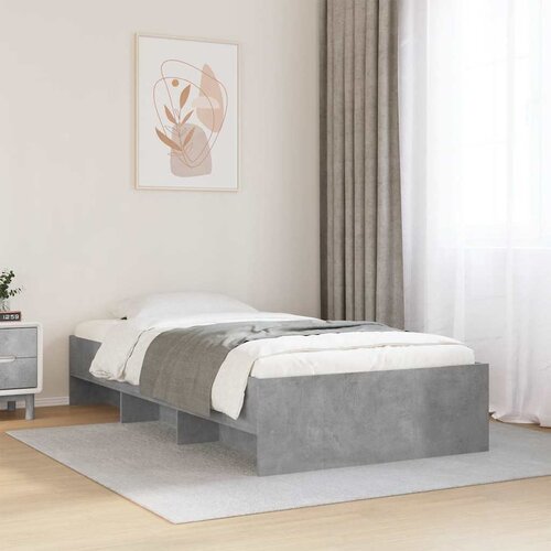  Okvir kreveta boja betona 100x200 cm od konstruiranog drva Cijene