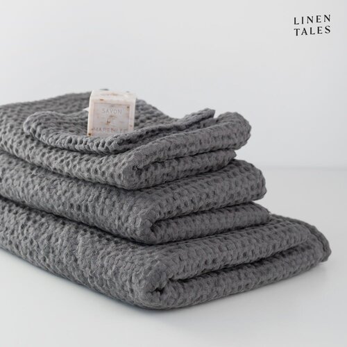 Linen Tales Temno sivi komplet brisač 3 ks Honeycomb – Linen Tales Cene
