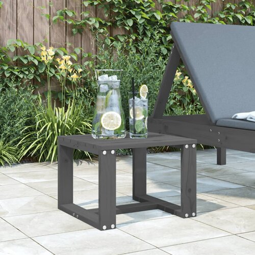  The Living Store Vrtna stranska mizica siva 40x38x28,5 cm trdna borovina - Vrtna Stranska Mizica, (21453335) Slike