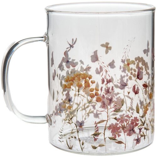 Dakls Steklena skodelica 410 ml Flowers &amp;ndash; Slike