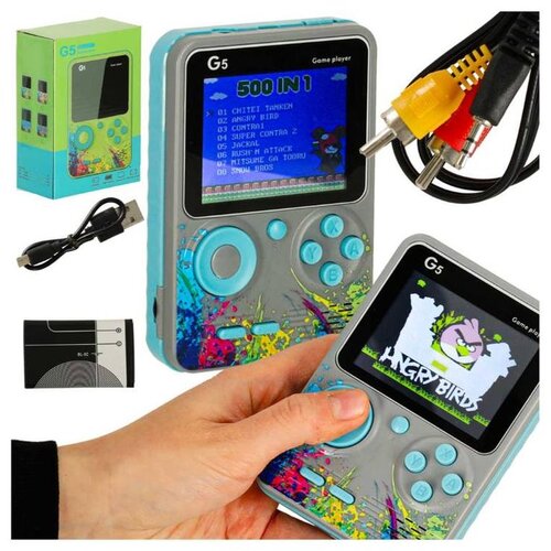 Retro mini prijenosna igraća konzola, siva Cijene