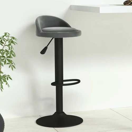  Barski stolček temno siv žamet, (20817378)