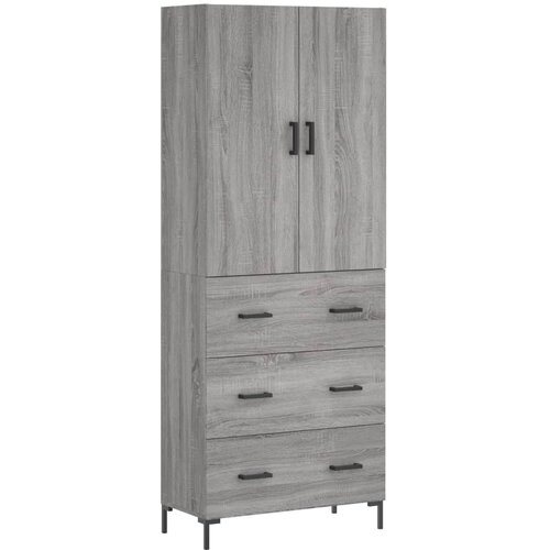  Visoka komoda siva sonome 69,5x34x180 cm od konstruiranog drva Slike
