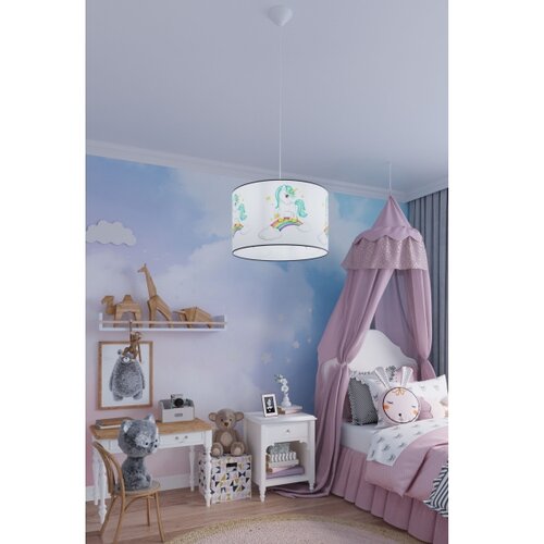Sollux Lighting Sollux SL.1413 - Dečiji luster na sajli UNICORN 1xE27/15W/230V, prečnik 40 cm Slike
