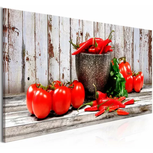  Slika - Red Vegetables (1 Part) Wood Narrow 150x50