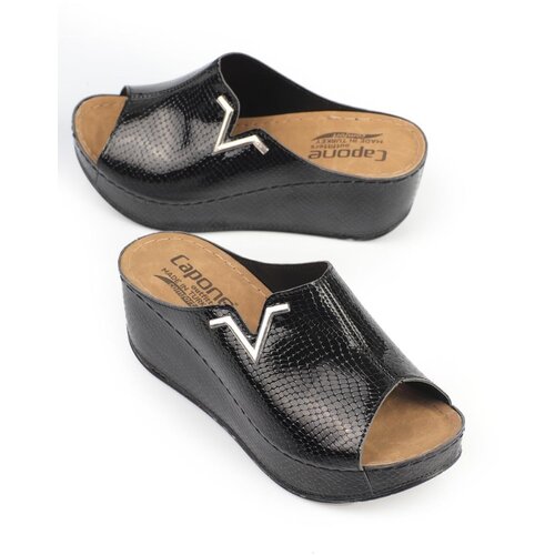 Capone Outfitters Mules - Black - Wedge Cene