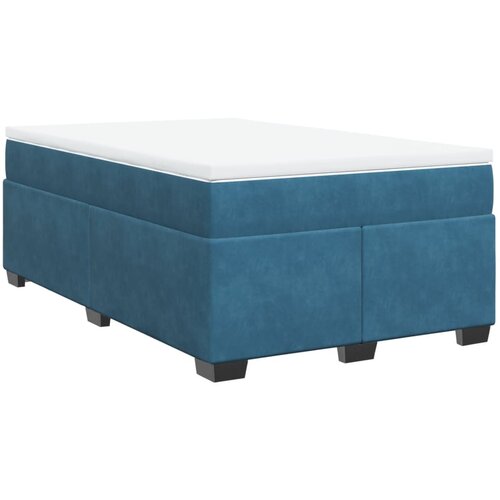 vidaXL Box spring postelja z vzmetnico temno modra 120x200 cm žamet, (21306812) Cene
