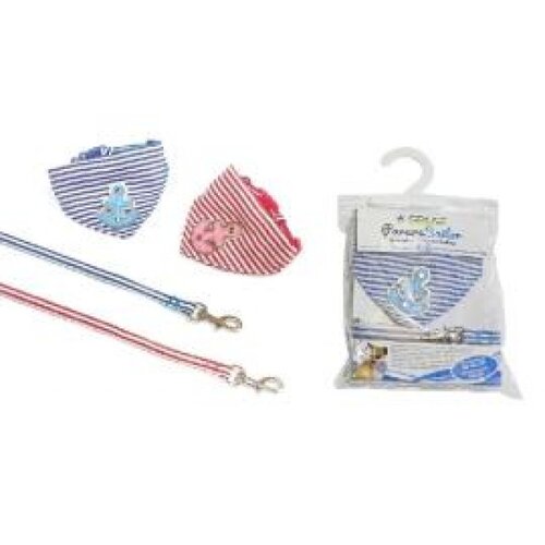 Croci najlon set povodnik/am sailor plavi Slike