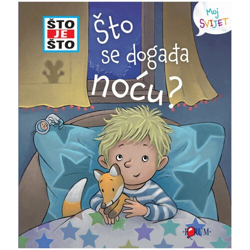 FORUM ŠTO JE ŠTO? Što se događa noću? Slikovnica s prozorčićima, Plava Cene