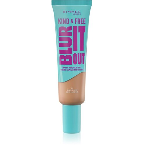 Rimmel London Kind & Free Blur It Out Mattifying Skin Tint lahkoten mat puder za me&scaron;ano in mastno kožo obraza 30 ml odtenek 201 Classic Beige Cene