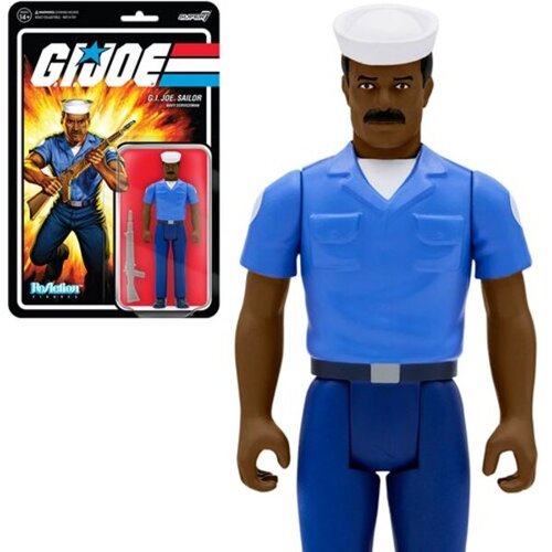DC Comics G.I. Joe Blueshirt Mustache (Dark Brown) 3 3/4-Inch ReAction Figure, (20498873) Slike