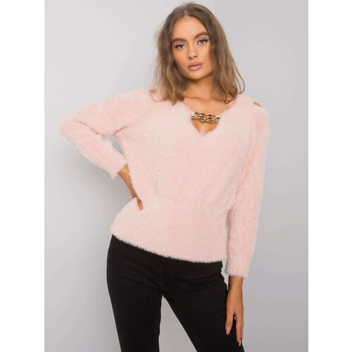 RUE PARIS Sweater-LC-SW-7033.27X-Light Pink Cene